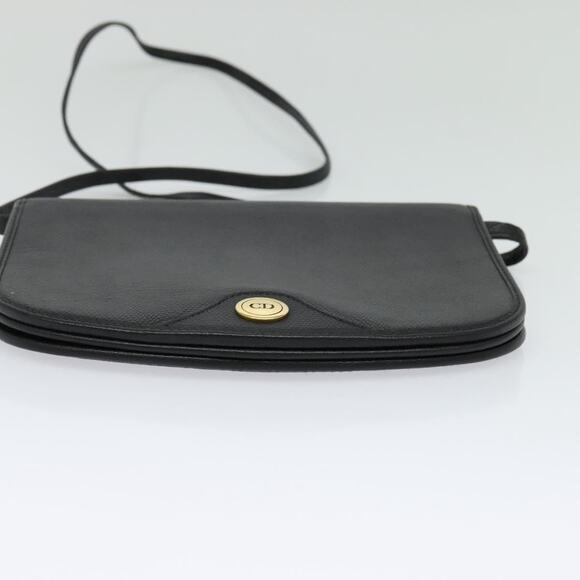 DIOR Shoulder Bag Leather Black Gold - Picture 9 of 12